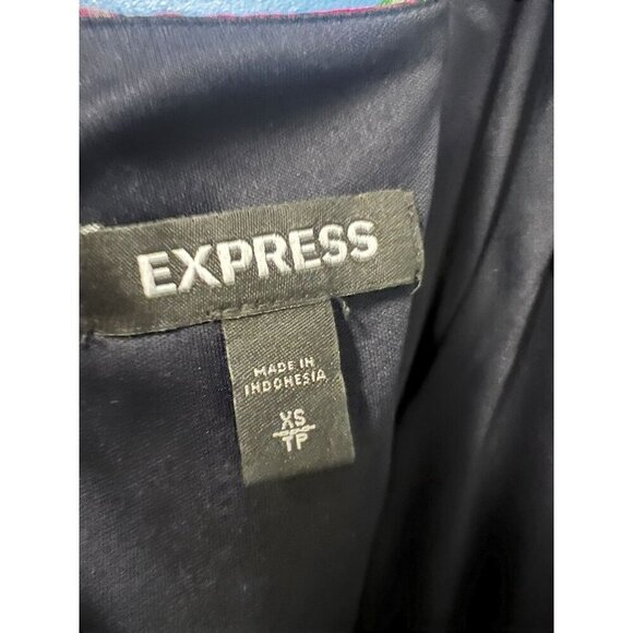 EXPRESS Floral Maxi Dress WOMEN Black Multicolor XS Cutout Front Spaghetti Strap - Picture 7 of 8